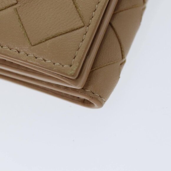 BOTTEGA VENETA INTRECCIATO Compact Wallet Leather Beige - Picture 16 of 16